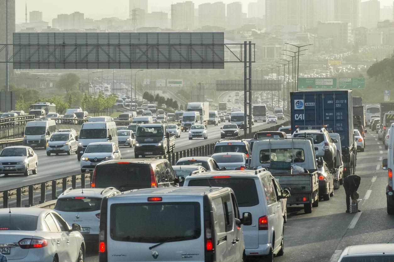 Crowded highway.