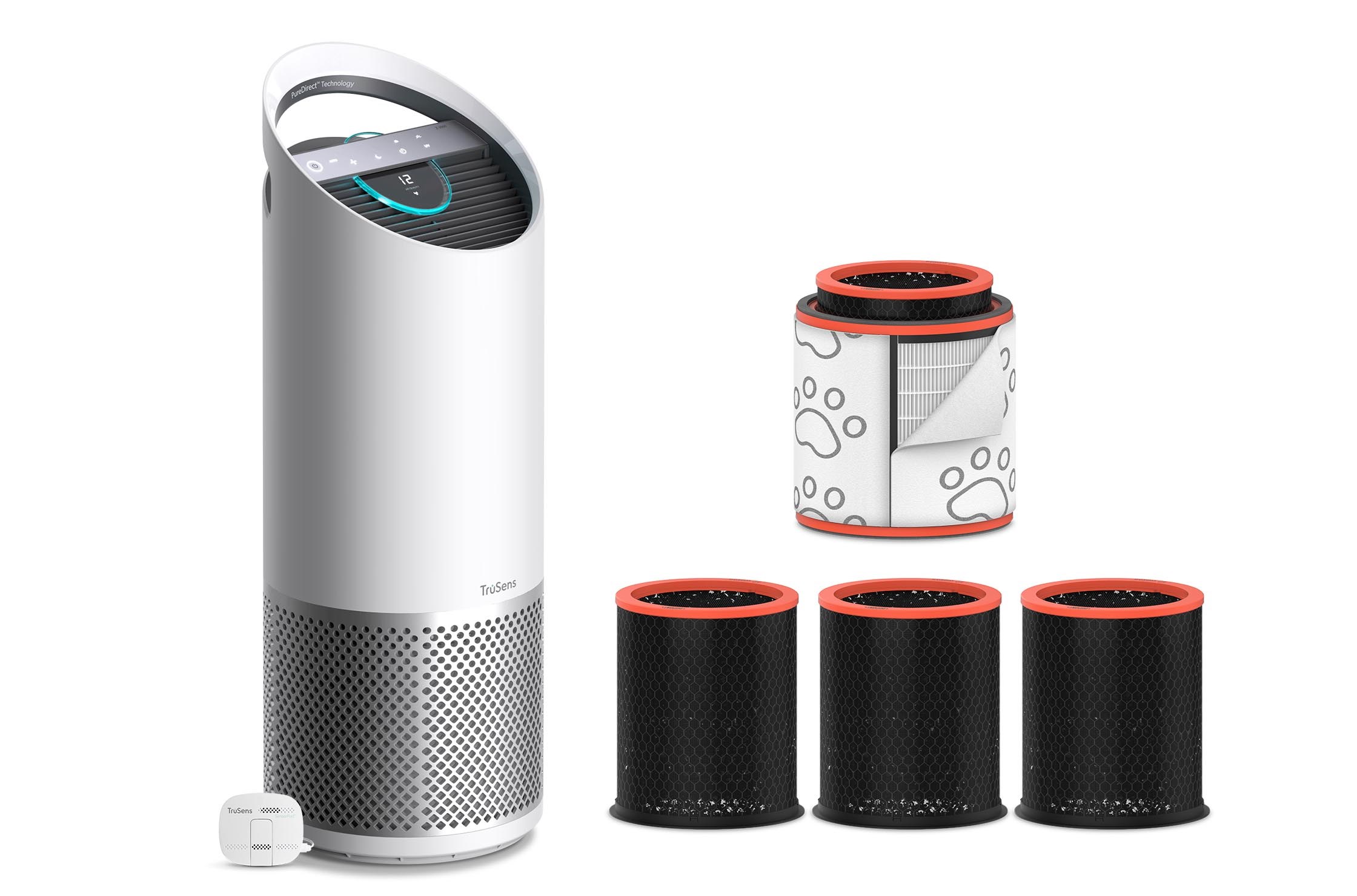 Large Air Purifier with Pet HEPA and 3 Carbon Filters