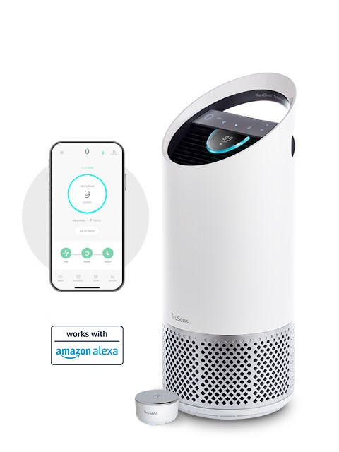 Medium TruSens Smart Air Purifier, accompanied by the enhanced SensorPod and TruSens app. 