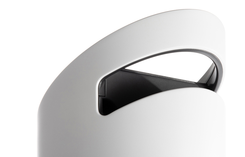 Close up of the handle on the top of the small TruSens Air Purifier.